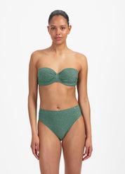 Green Glitter bandeau bikinitop