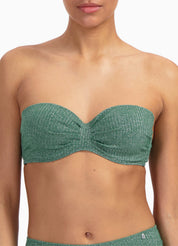Green Glitter bandeau bikinitop