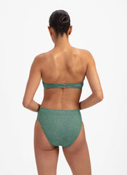 Green Glitter bandeau bikinitop