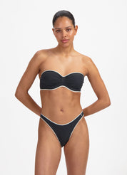 Vanilla & Black bandeau bikinitop