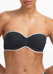 Vanilla & Black bandeau bikinitop
