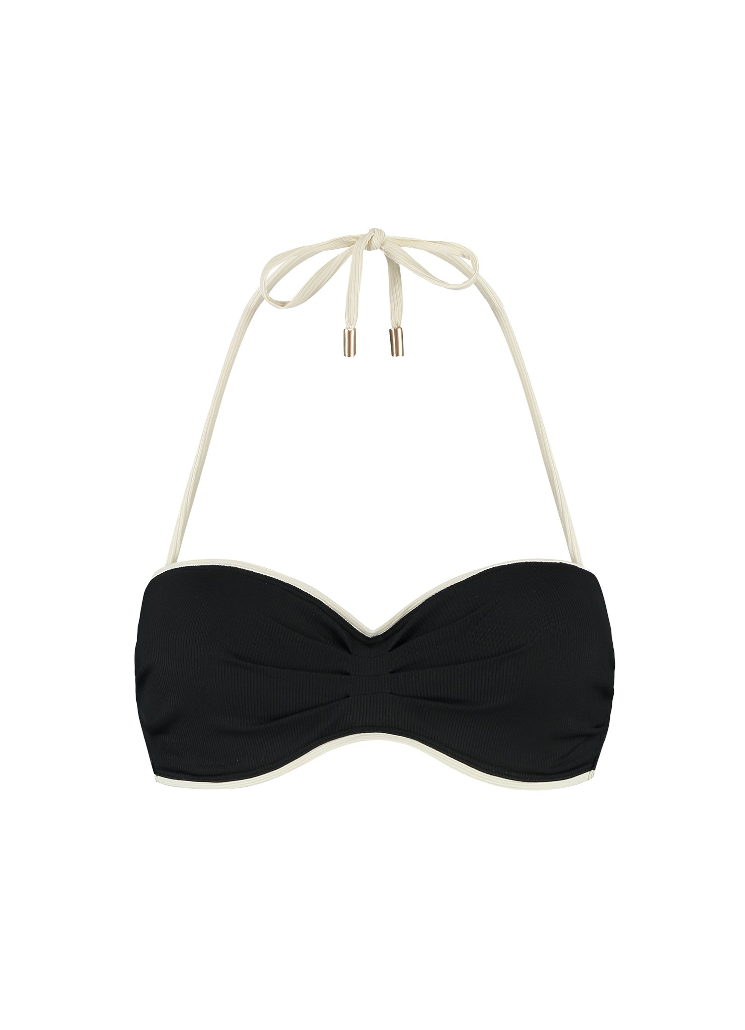 Vanilla & Black bandeau bikinitop