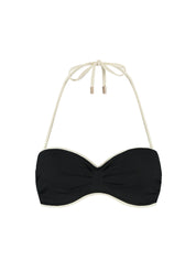 Vanilla & Black bandeau bikinitop