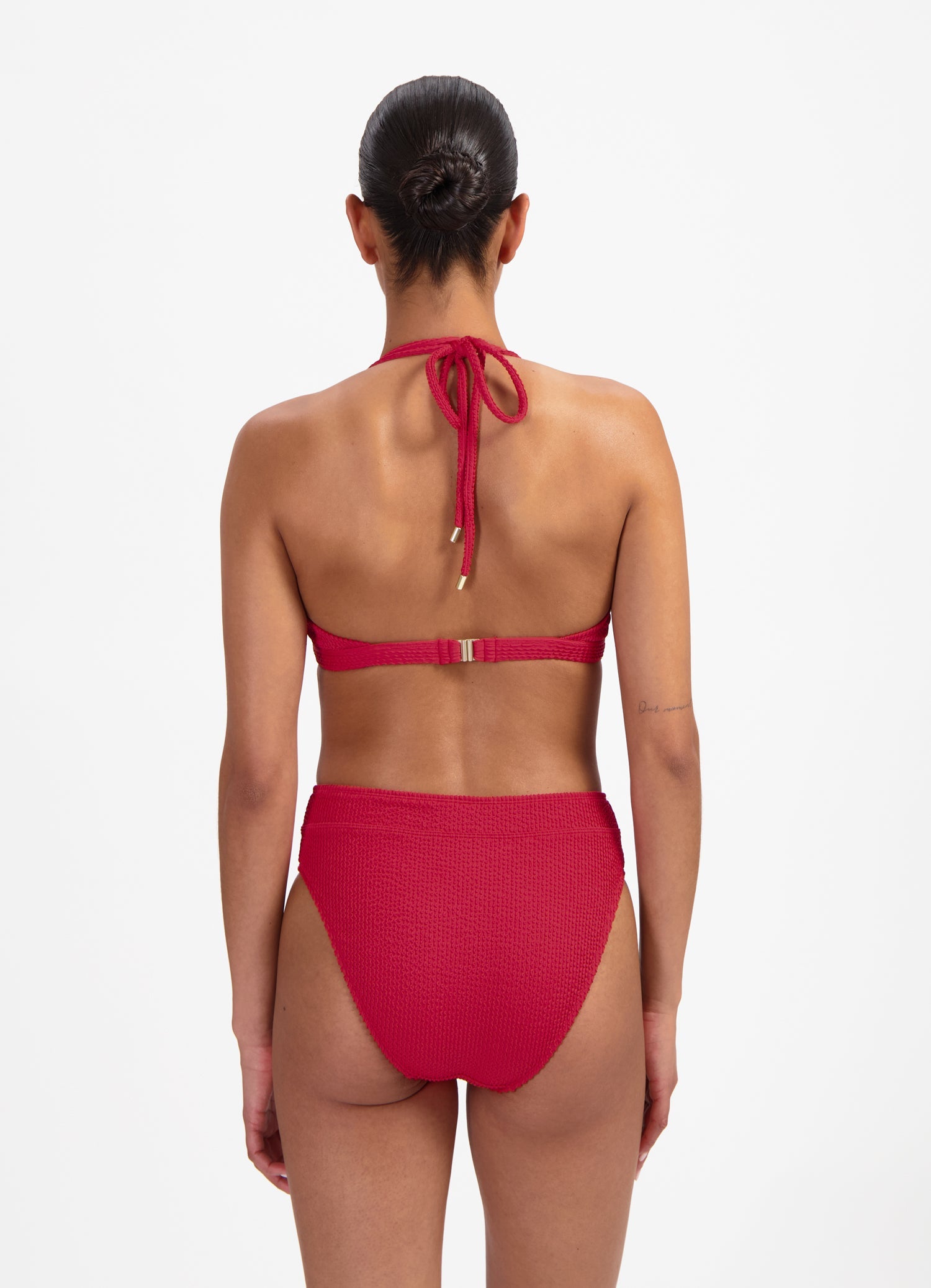 Lipstick Red halter bikinitop met beugel