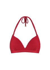 Lipstick Red halter bikinitop met beugel