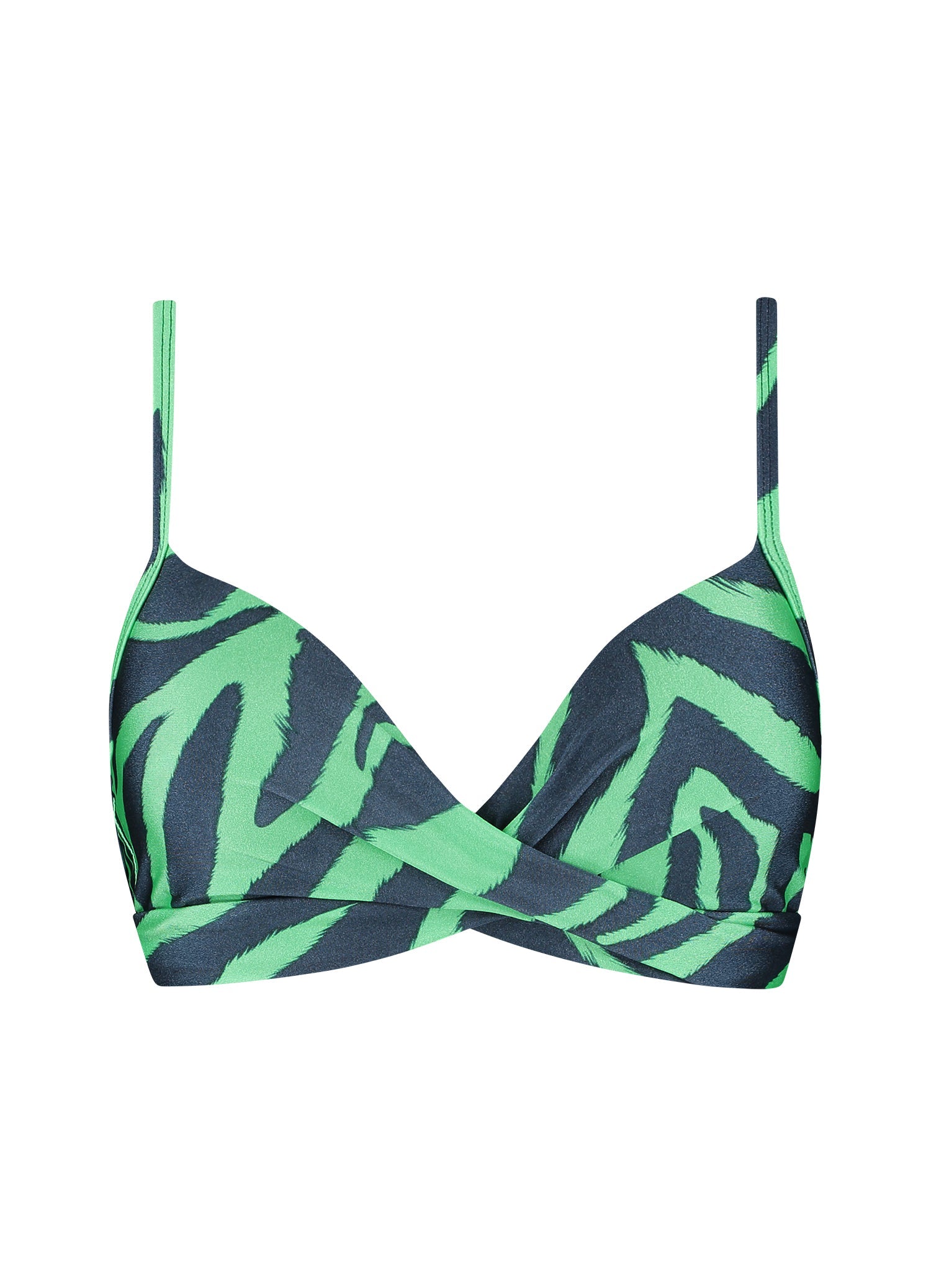 Green Tiger twist bikinitop