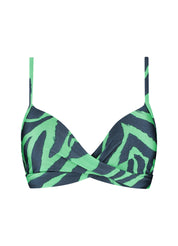Green Tiger twist bikinitop