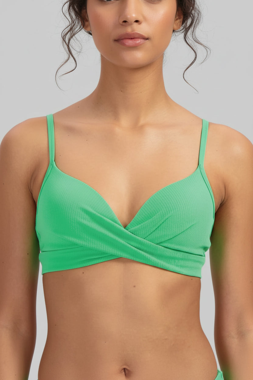 Spring Green twist bikinitop
