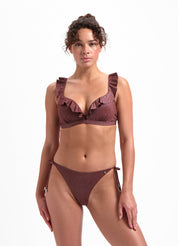 Raisin Glitter ruffle bikinitop