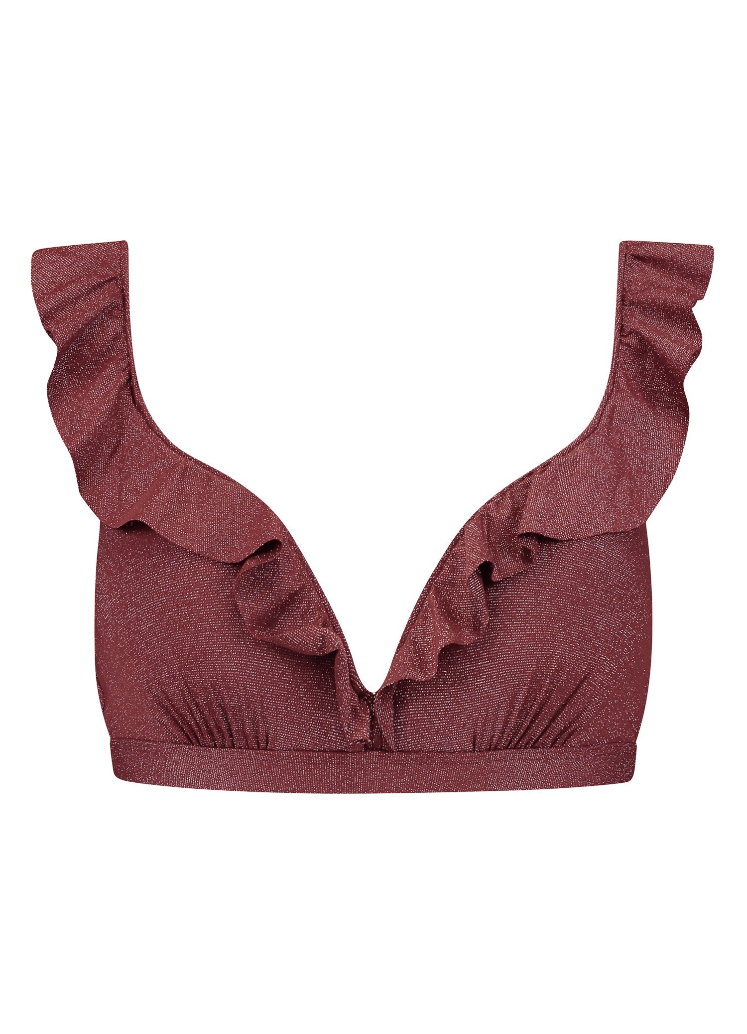 Raisin Glitter ruffle bikinitop