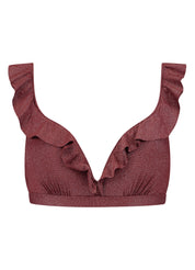 Raisin Glitter ruffle bikinitop