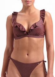Raisin Glitter ruffle bikinitop