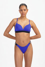 Electric Blue plunge bikinitop