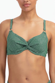 Green Glitter full cup bikinitop