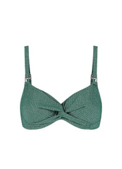 Green Glitter full cup bikinitop