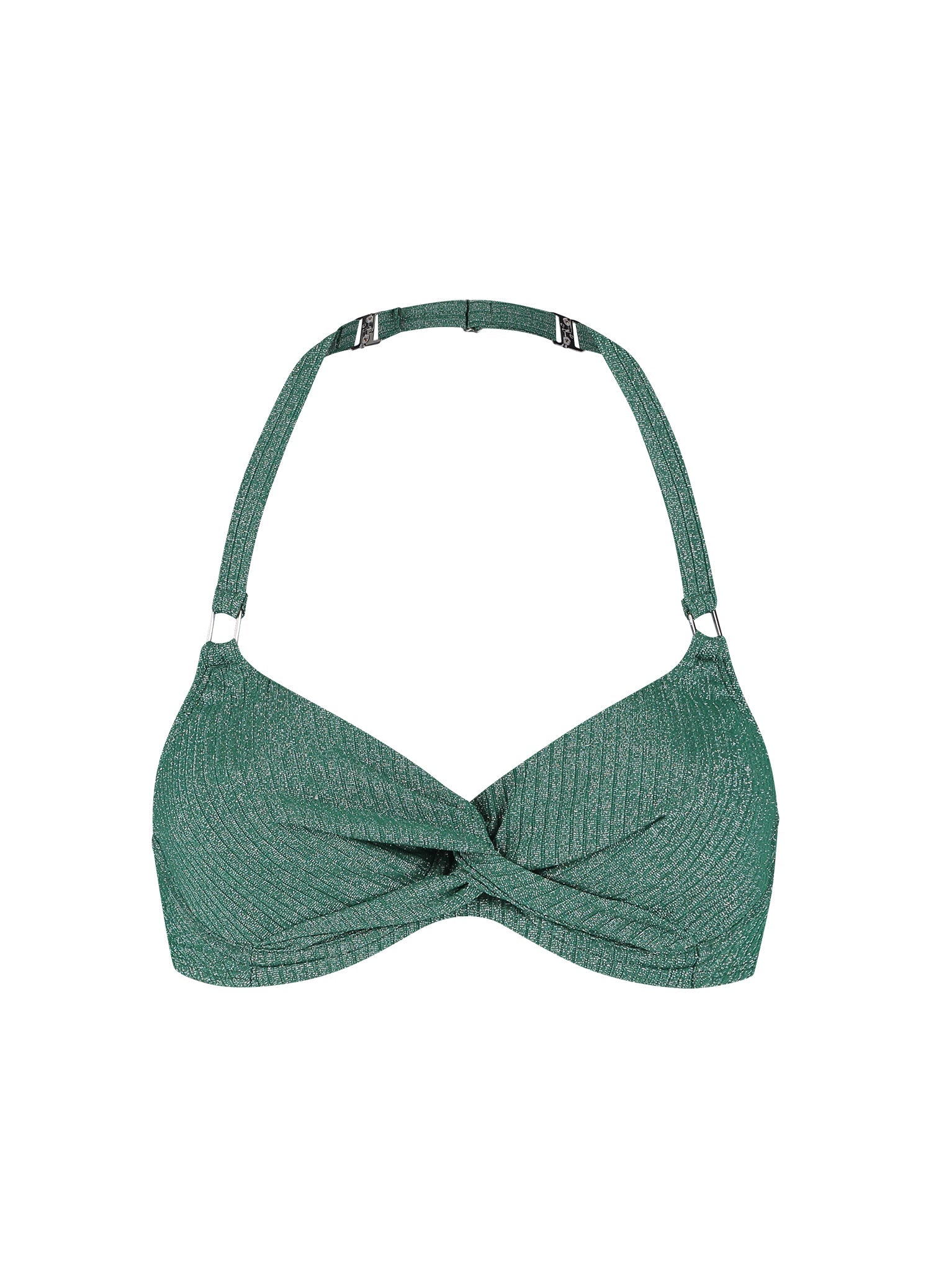 Green Glitter full cup bikinitop