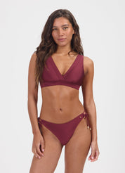Burgundy Shine shape bikinitop
