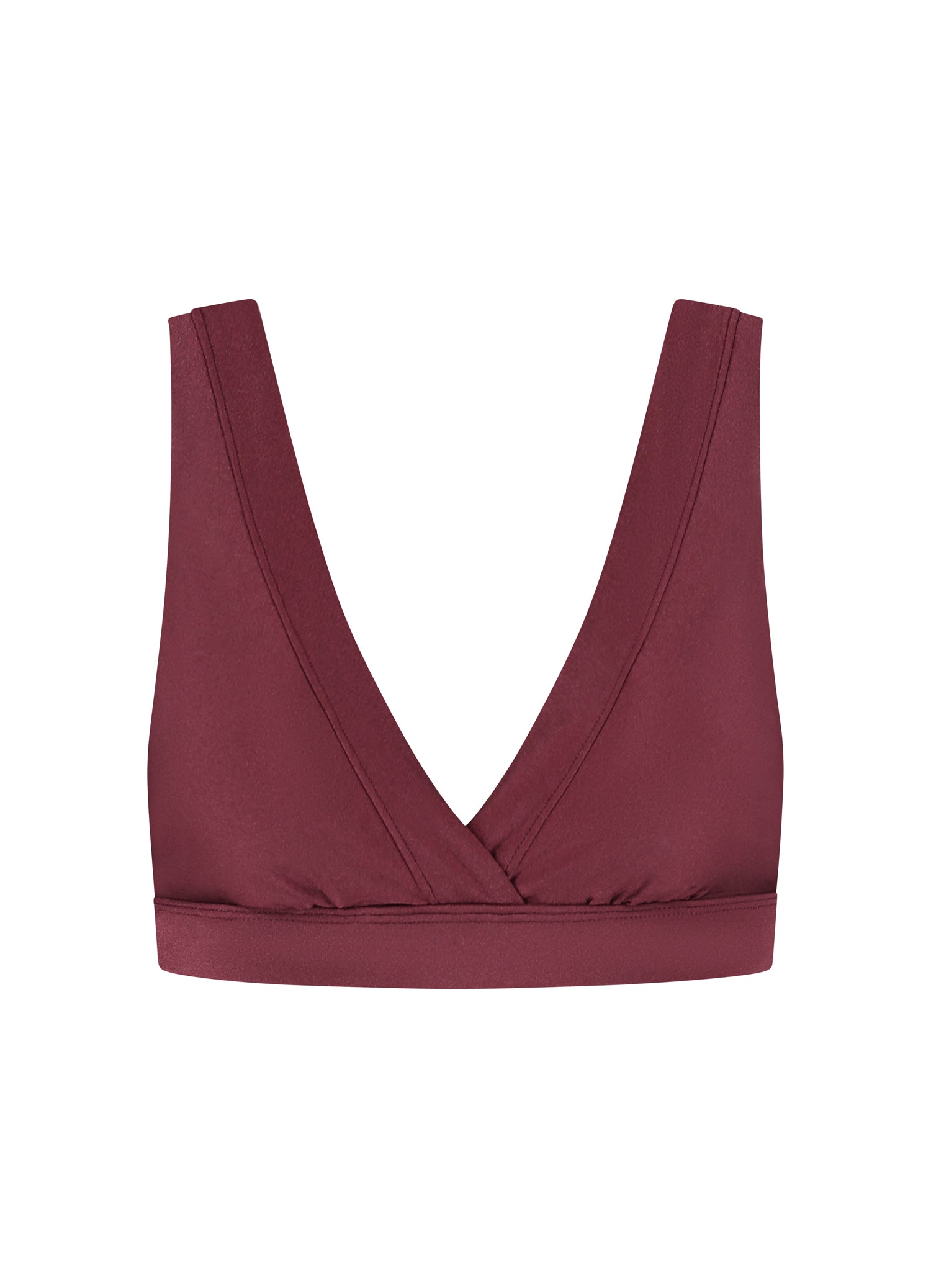 Burgundy Shine shape bikinitop