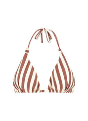 Cinnamon Stripe triangel bikinitop