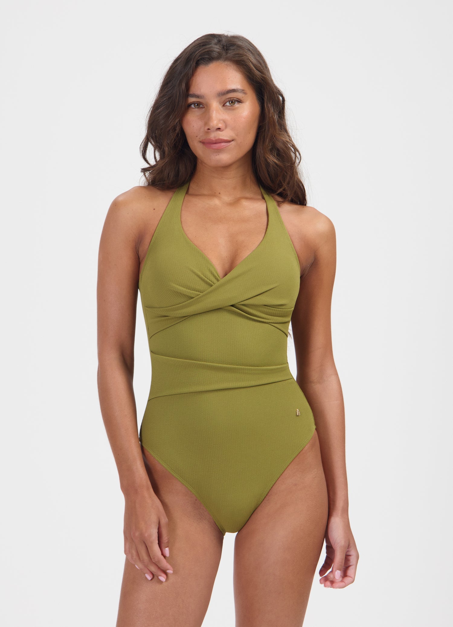 Deep Olive overslag badpak