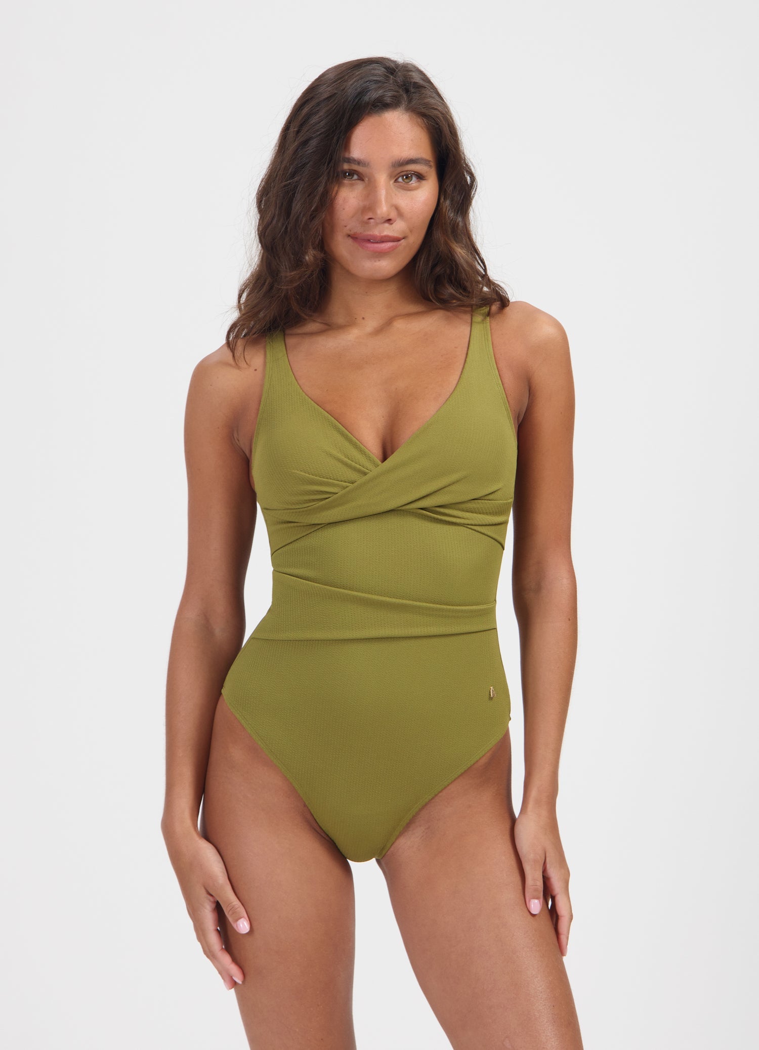 Deep Olive overslag badpak