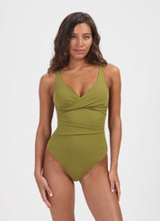 Deep Olive overslag badpak