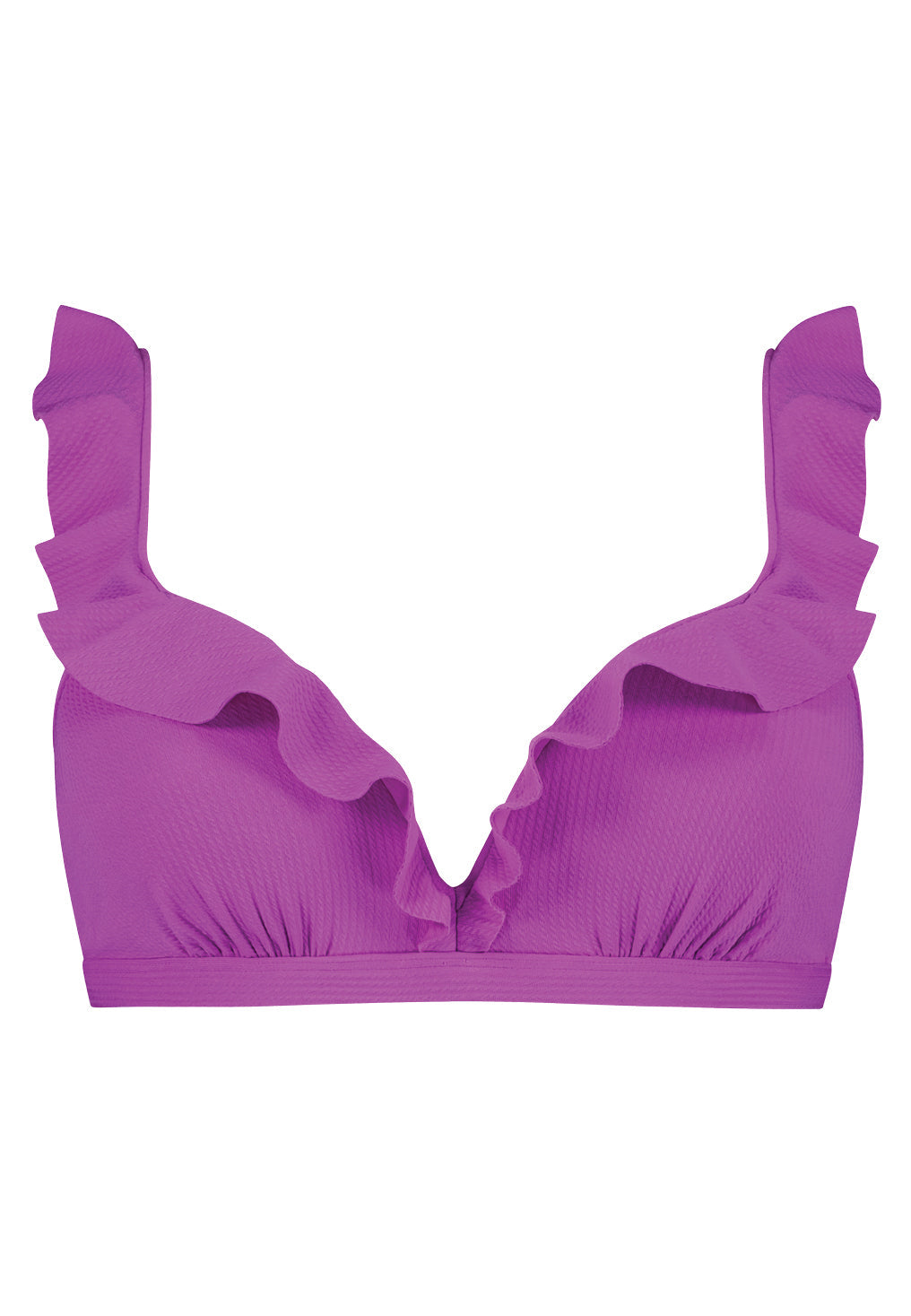 Purple Flash ruffle bikinitop