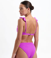 Purple Flash ruffle bikinitop
