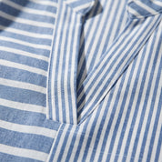 Blouse dames | Gestreepte blouse met korte mouw