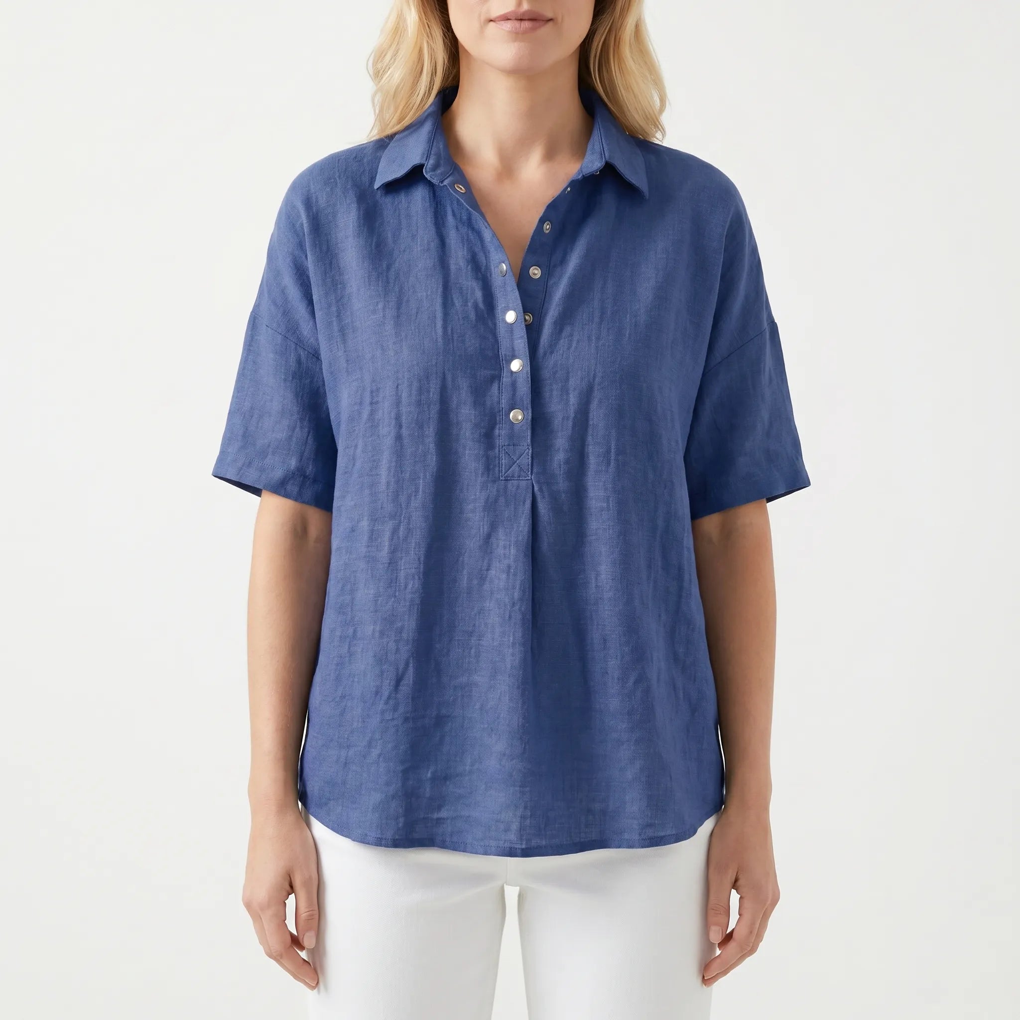 Blouse dames | Luchtige blouse met korte mouw