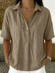 Blouse dames | Luchtige blouse met korte mouw
