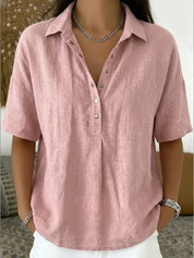 Blouse dames | Luchtige blouse met korte mouw