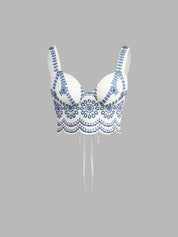 Rok & Top Set Dames | Katoenmix met Borduurdetails