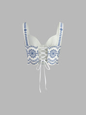 Rok & Top Set Dames | Katoenmix met Borduurdetails