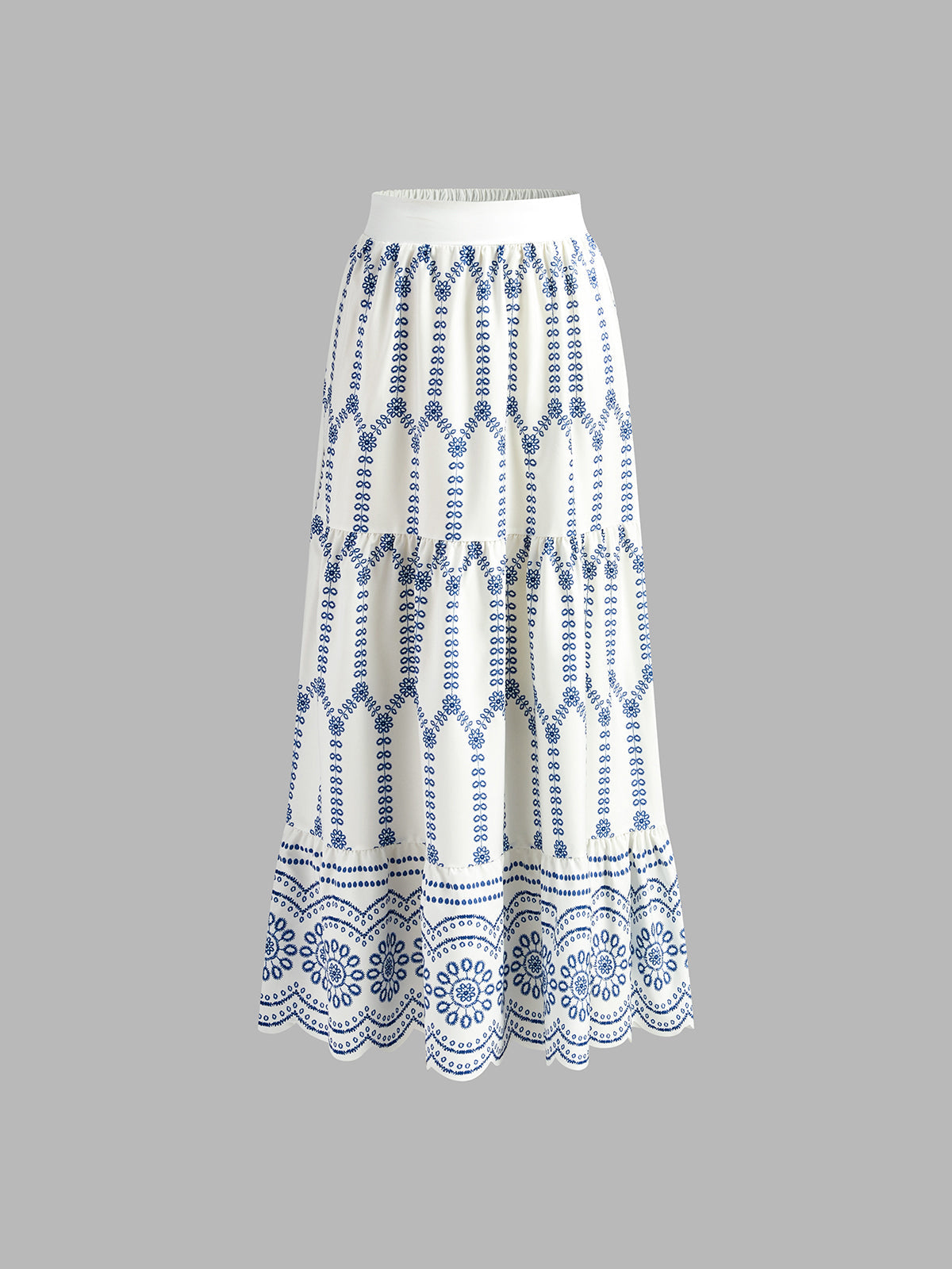 Rok & Top Set Dames | Katoenmix met Borduurdetails