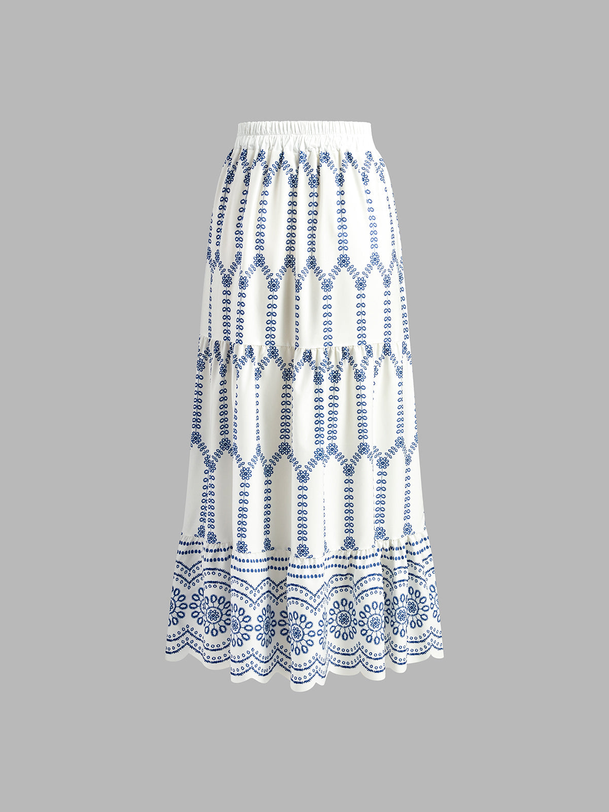 Rok & Top Set Dames | Katoenmix met Borduurdetails