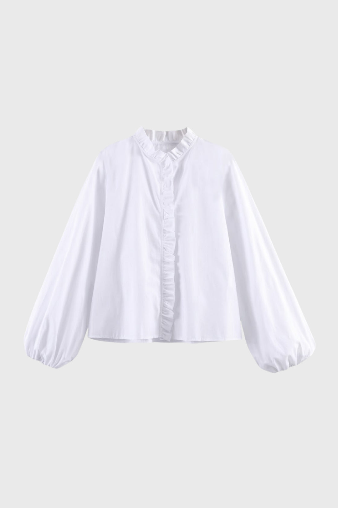 Elegante Blouse met Ruches en Pofmouwen
