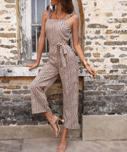 ZANIYA JUMPSUIT - KHAKI PRINT