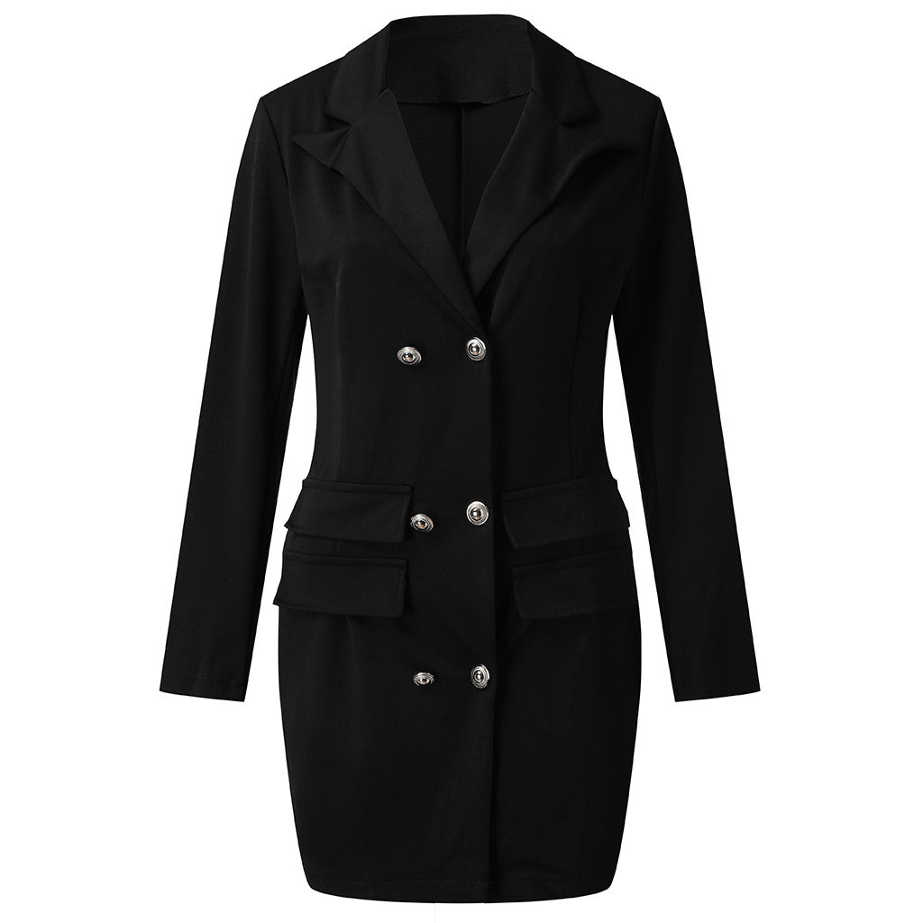 Blazerjurk voor Dames – Elegante Getailleerde Jurk met Blazerlook