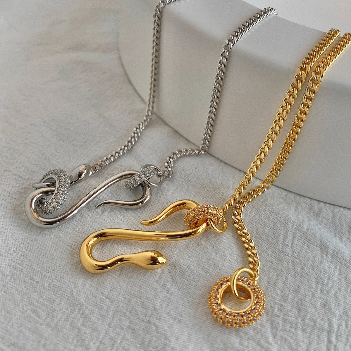 Ketting dames | Elegante ketting met zircon sluiting
