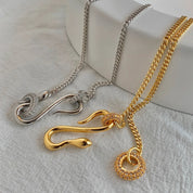 Ketting dames | Elegante ketting met zircon sluiting