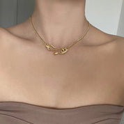 Ketting dames | Elegante ketting met zircon sluiting
