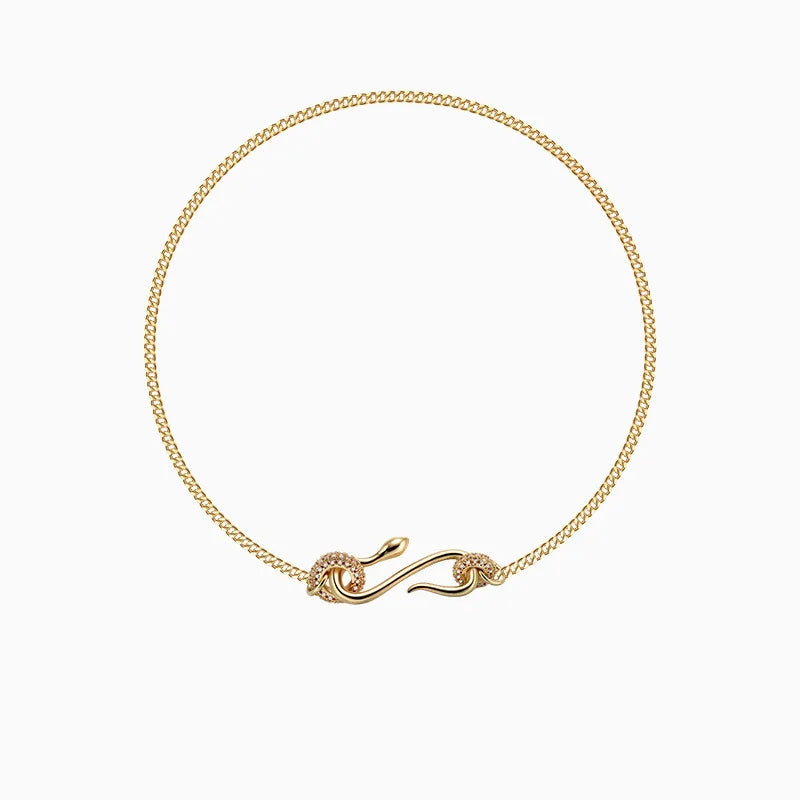 Ketting dames | Elegante ketting met zircon sluiting