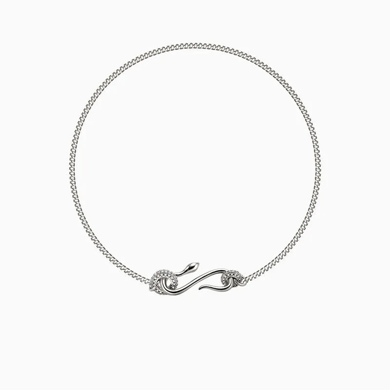 Ketting dames | Elegante ketting met zircon sluiting