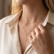 Ketting dames | Gelaagde gouden ketting met fijne details