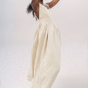 Luna | Elegante Midi-jurk met V-hals voor Dames Zomerjurkjes