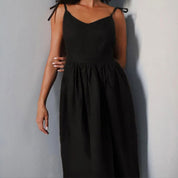 Luna | Elegante Midi-jurk met V-hals voor Dames Zomerjurkjes
