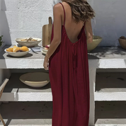 Maxi jurk dames | Luchtige zomerjurk met dunne bandjes