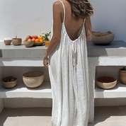 Maxi jurk dames | Luchtige zomerjurk met dunne bandjes