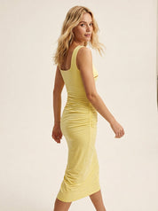 Elegante Midi-jurk Mouwloos | Beach Party Silhouet